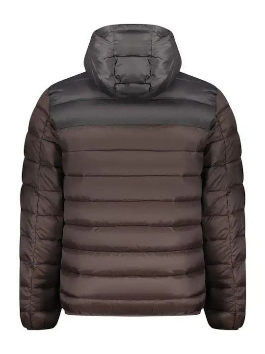 Scuola Nautica Italiana - Ανδρικό Χειμωνιάτικο Μπουφάν Puffer Καφέ (859134_BROWN)_1