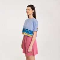 Zero Level Cho Γυναικείο Crop T-shirt Μπλε (003-100085BL)_2