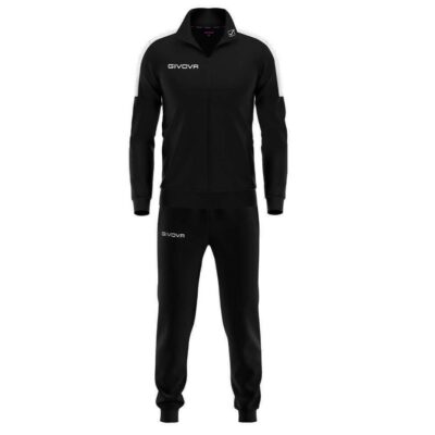 Givova Tuta Revolution Ποδοσφαιρικό Σετ Φόρμας Γυαλιστερό με Λάστιχο Μαύρο (TR033-1003)_0