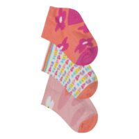 Energiers Σετ 3 ζεύγη βρεφικές κάλτσες μονόχρωμες για κορίτσι Pink (40-0404)_1