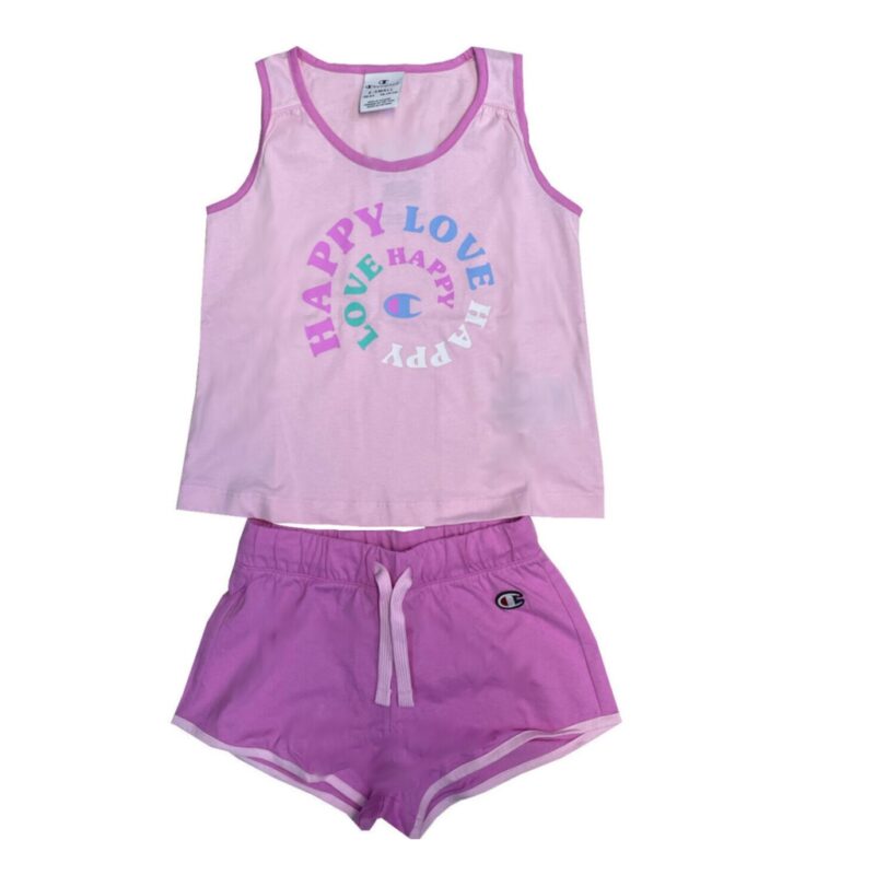 Champion Παιδικό Καλοκαιρινό Σετ με Σορτς 2τμχ Ρόζ (404967-PS013)_0