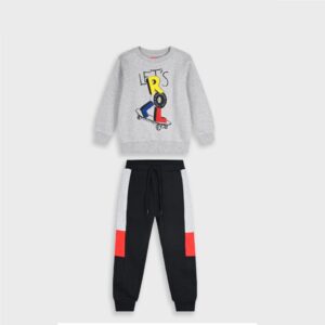 Energiers Παιδικό σετ φούτερ φόρμας Μαύρο (12-125145-0-010)_0