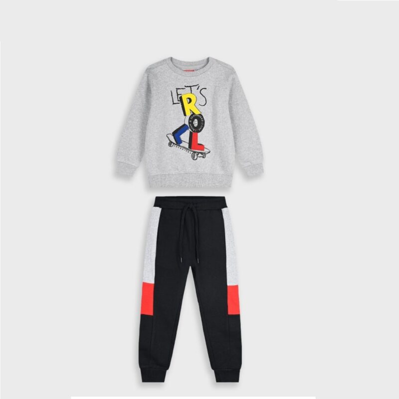 Energiers Παιδικό σετ φούτερ φόρμας Μαύρο (12-125145-0-010)_0