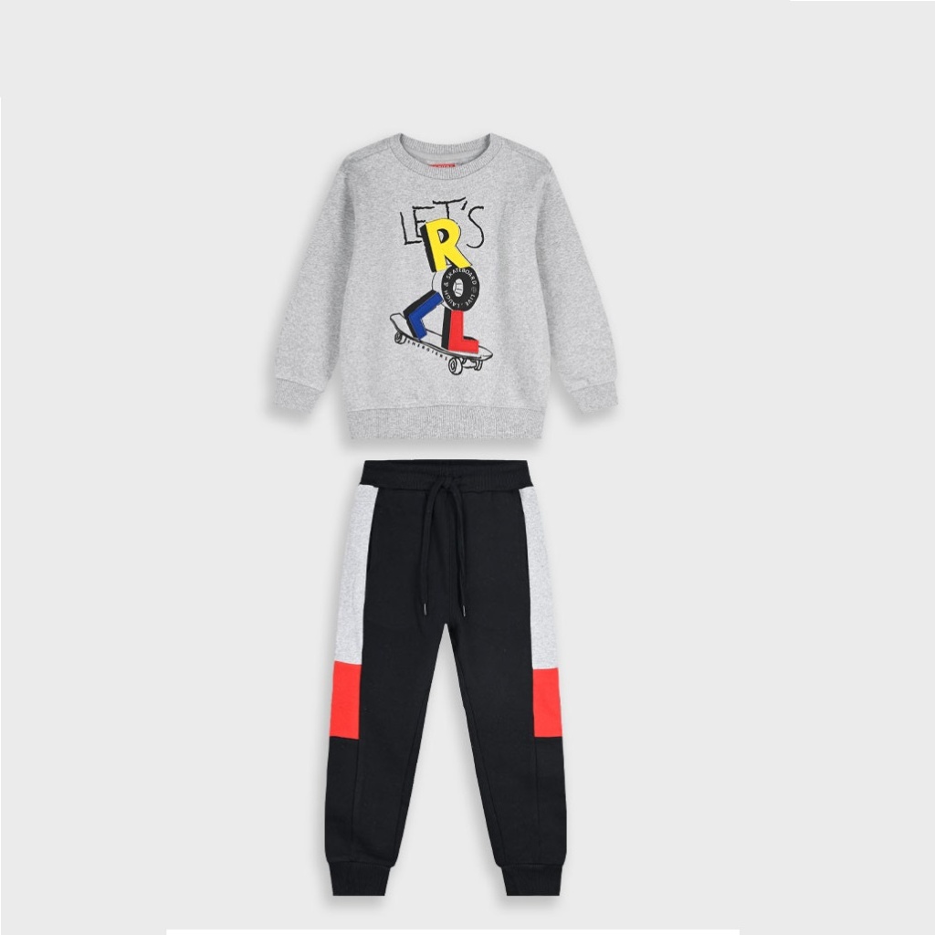 Energiers Παιδικό σετ φούτερ φόρμας Μαύρο (12-125145-0-010)_0