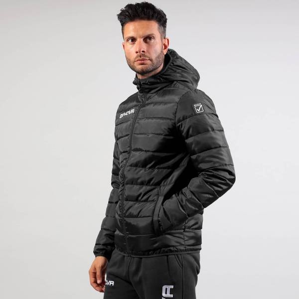 Givova Giubbotto Olanda Ανδρικό Μπουφάν Χειμωνιάτικο Puffer Μαύρο (G013-0010)_2
